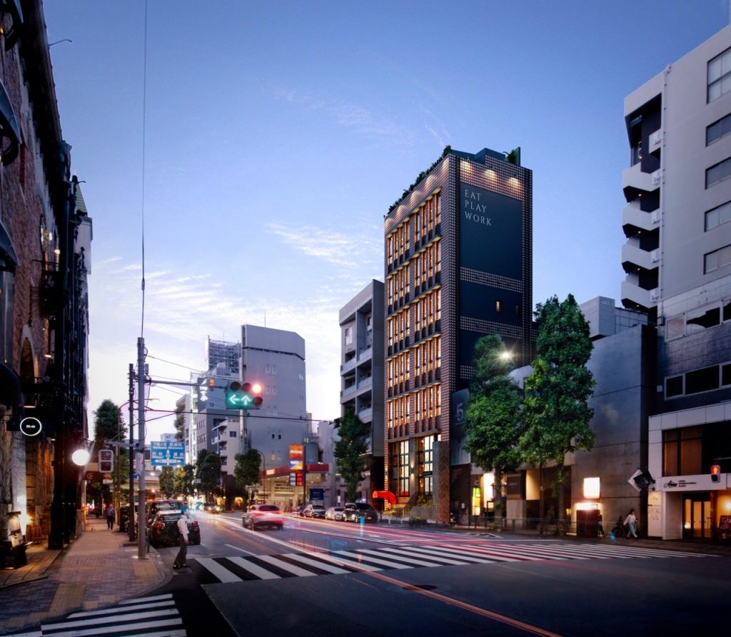 EAT PLAY WORK - Nishiazabu 外観完成予想図
